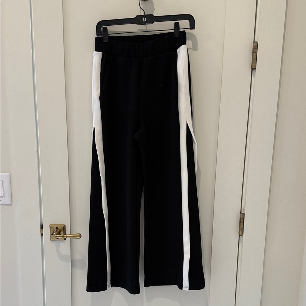 Black Pants with White Stripes